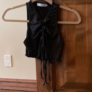 Adika cyber lace up crop top